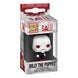 Gros plan détaillé sur un porte-clés Funko Pocket POP! Billy the Puppet en vinyle