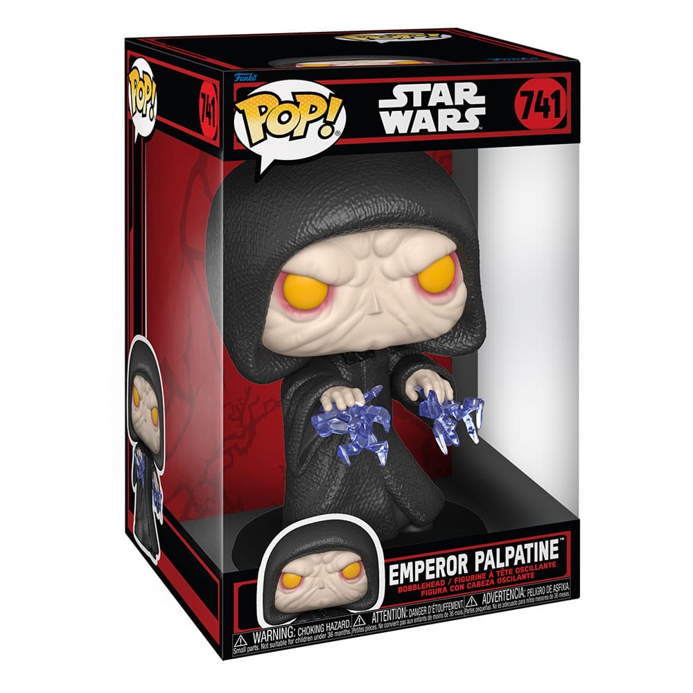 Boîte-fenêtre de la figurine Funko POP! Super Sized Palpatine Dark Side