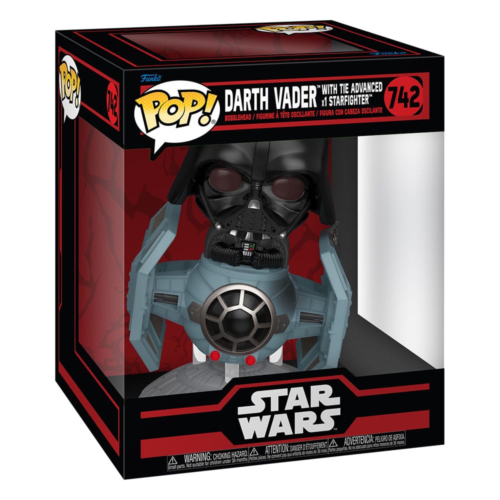 Détail de la figurine Funko POP! Dark Vador dans son TIE Advanced x1 en vinyle