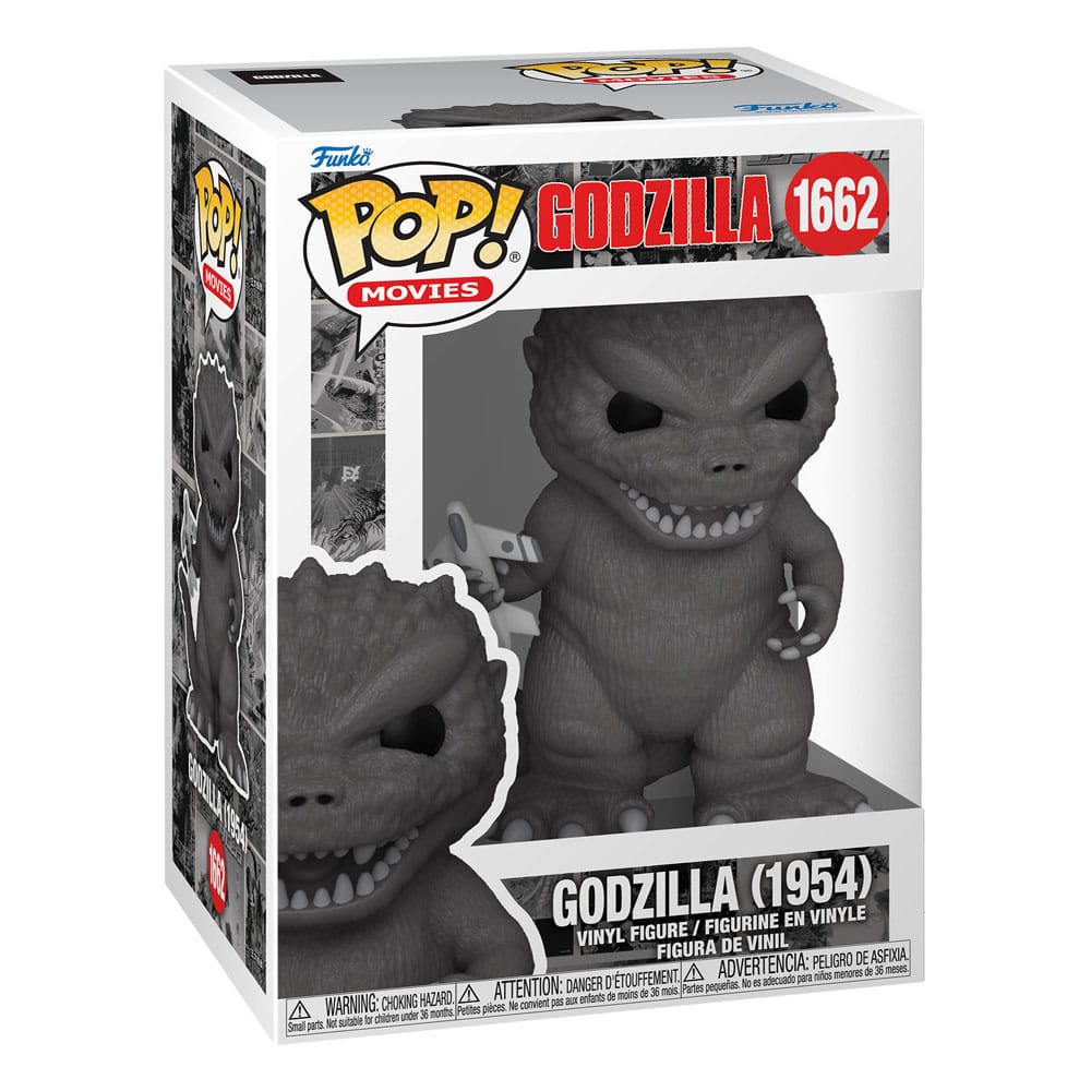 Détail de la figurine Funko POP! Godzilla 1954 sur socle