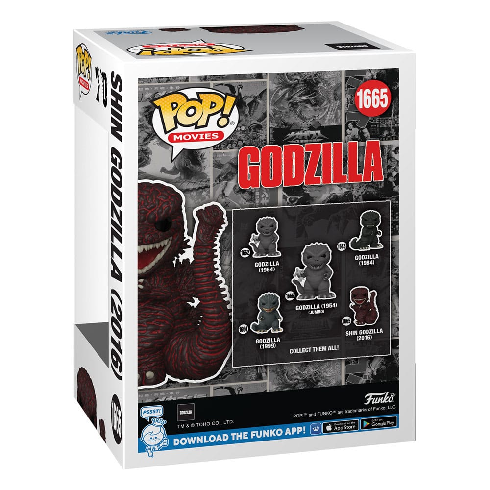 Boîte-fenêtre de la figurine Funko POP Godzilla 70ème Anniversaire avec logo
