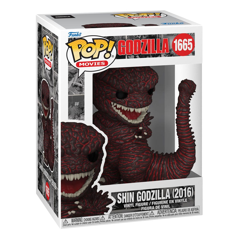 Détail de la figurine Funko POP Godzilla 2016 montrant les écailles et la posture