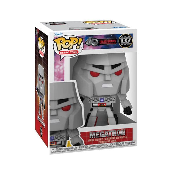 Boîte-fenêtre de la figurine Funko POP! Megatron Retro Series