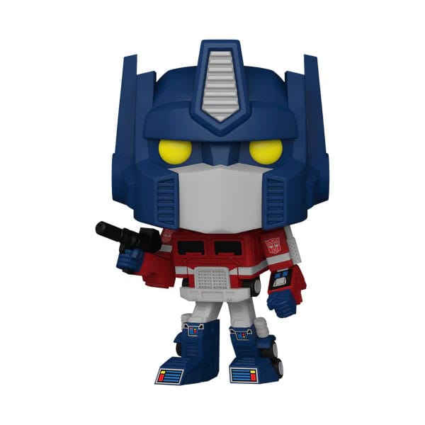 Figurine Funko POP! Optimus Prime Retro Series Transformers en vinyle, vue de face dans sa boîte-fenêtre.