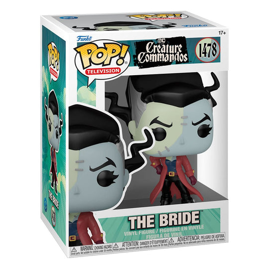 Boîte-fenêtre de la figurine Funko POP! The Bride Creature Commandos avec la figurine à l'intérieur