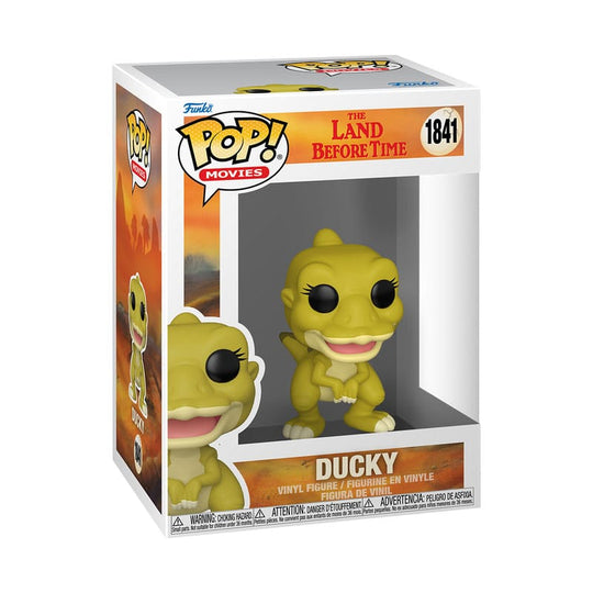 Emballage boîte-fenêtre de la figurine Funko POP Ducky Le Petit Dinosaure