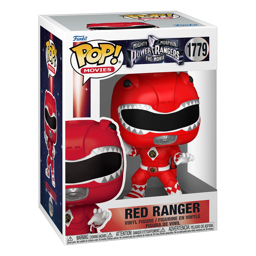 Boîte-fenêtre de la figurine Funko POP! Red Ranger Power Rangers Le Film