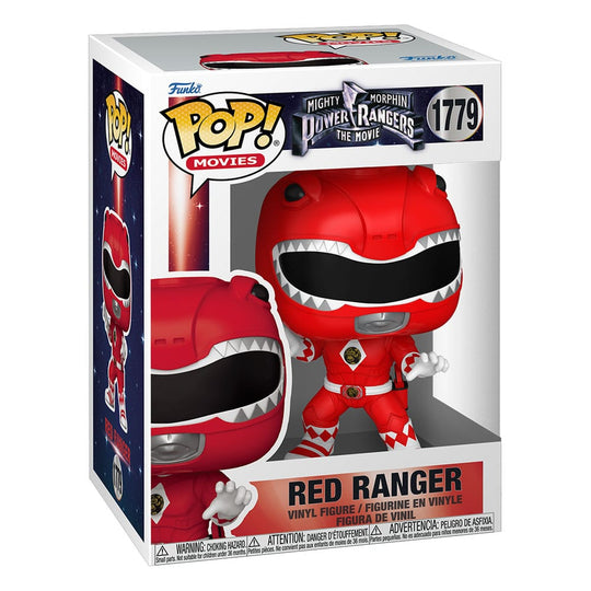 Boîte-fenêtre de la figurine Funko POP! Red Ranger Power Rangers Le Film
