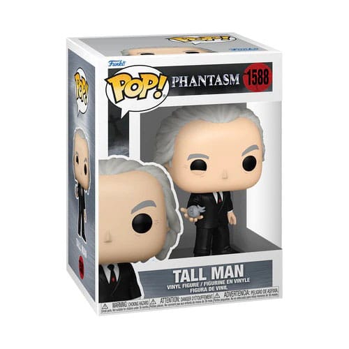 Figurine Funko POP! Tall Man de Phantasm hors de sa boîte, détails du visage et de la tenue