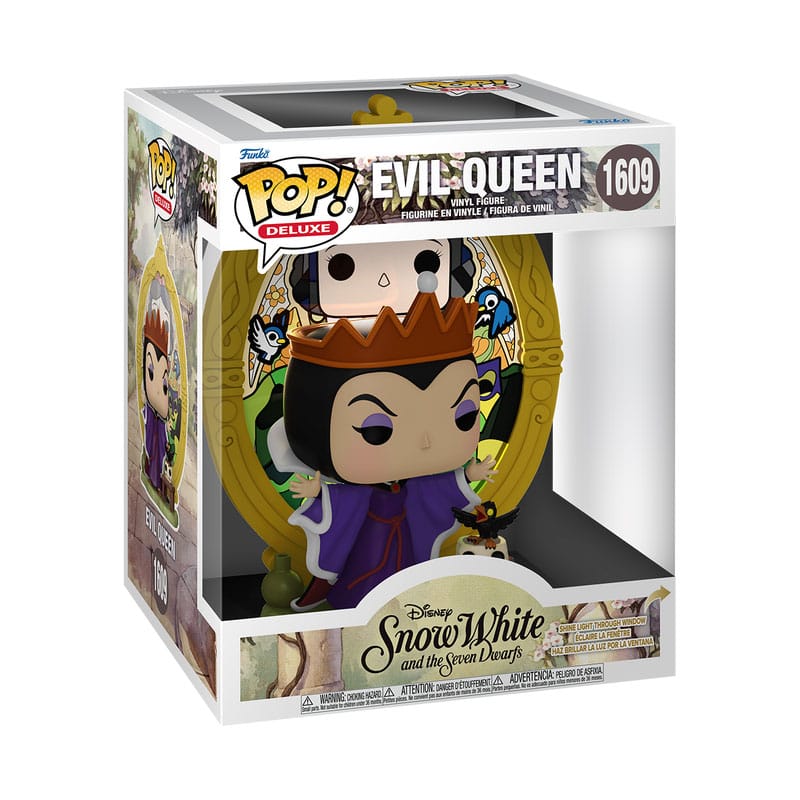 Boîte-fenêtre de la figurine Funko POP! Evil Queen 9 cm, vue de face