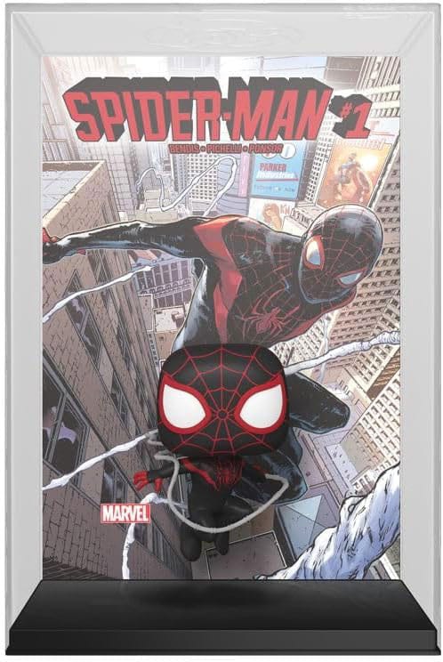 Figurine Funko POP! Comic Cover Spider-Man 2016 #1 9 cm en vinyle, boîte-fenêtre