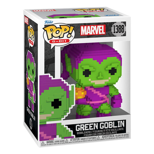 Détail de la figurine Funko POP! Green Goblin 8-Bit en vinyle