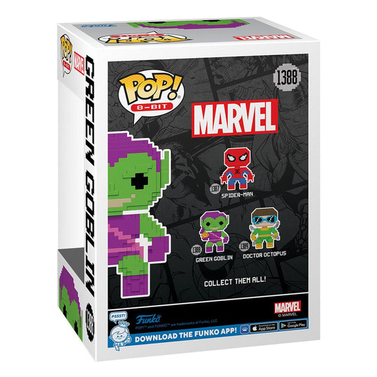 Figurine Funko POP! 8-Bit Green Goblin vue de face sur fond blanc