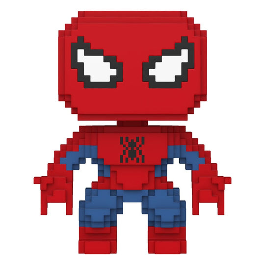 Figurine Funko POP! 8-Bit Spider-Man de face, détails pixelisés