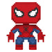 Figurine Funko POP! 8-Bit Spider-Man de face, détails pixelisés
