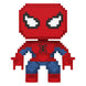 Figurine Funko POP! 8-Bit Spider-Man de face, détails pixelisés