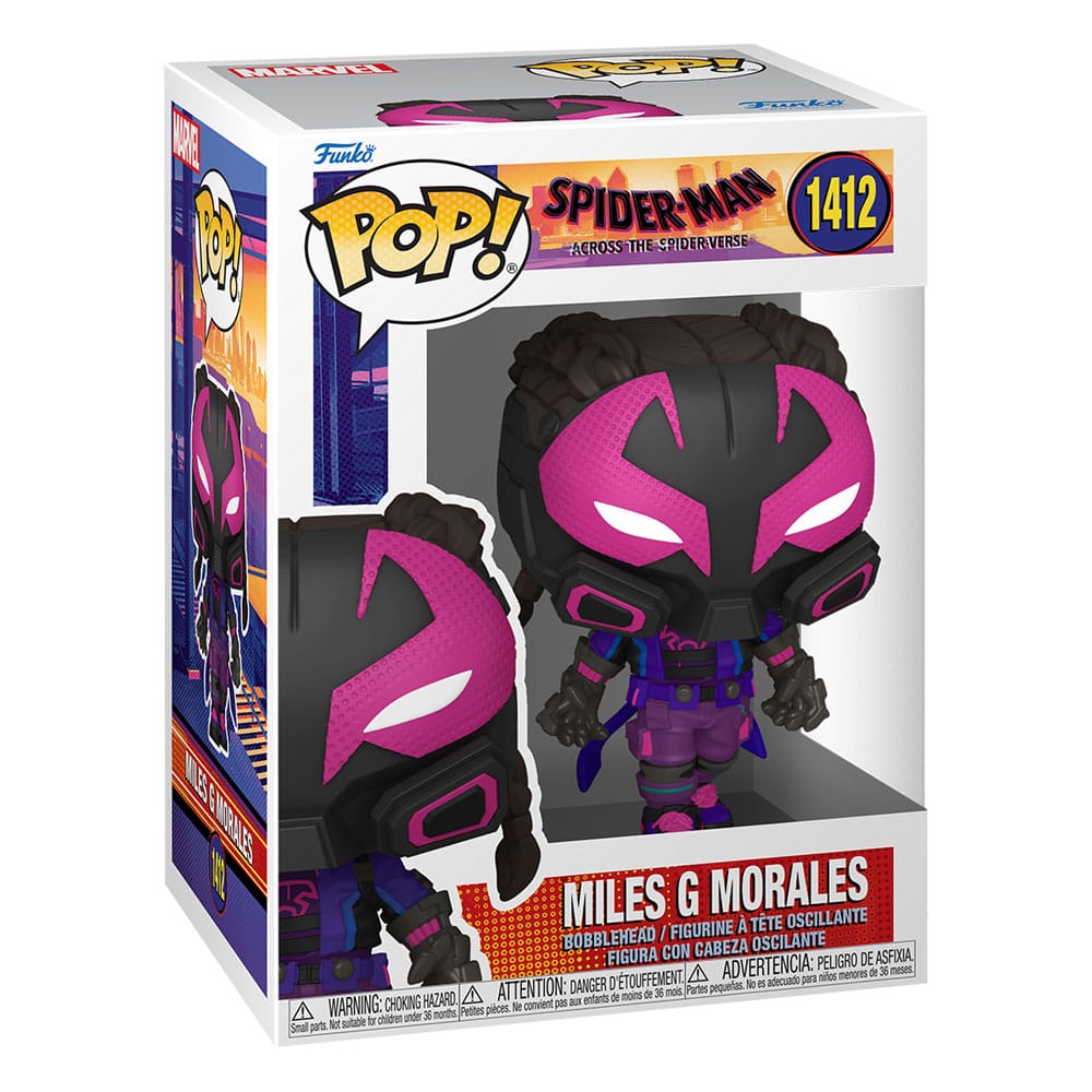 Boîte-fenêtre de la figurine Funko POP! Prowler avec le logo Spiderman Across the Spider-Verse