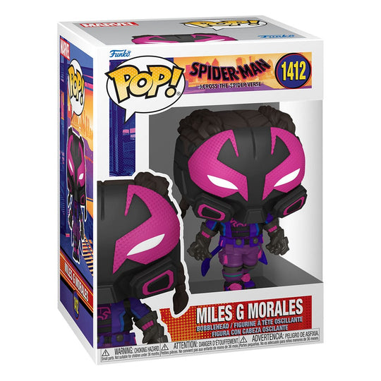 Boîte-fenêtre de la figurine Funko POP! Prowler avec le logo Spiderman Across the Spider-Verse
