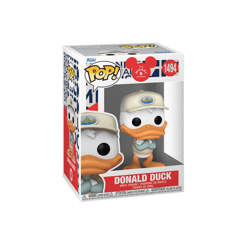 Boîte-fenêtre de la figurine Funko POP! Donald Duck, avec le personnage visible