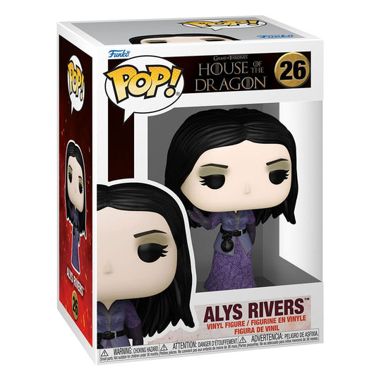 Boîte-fenêtre de la figurine Funko POP! Alys Rivers House of the Dragon avec le personnage