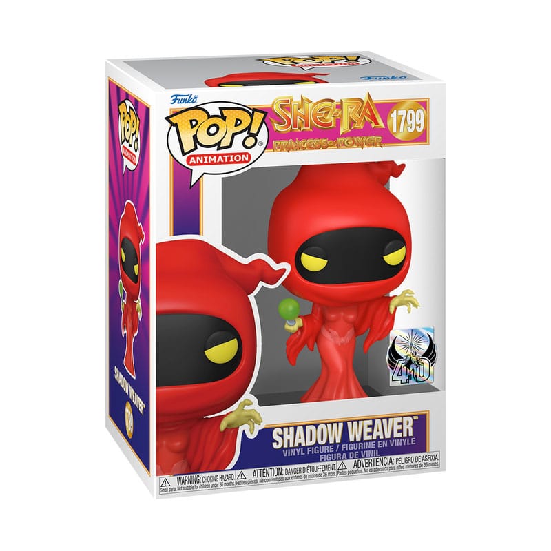 Boîte-fenêtre de la figurine Funko POP! Shadow Weaver Maîtres de l'univers