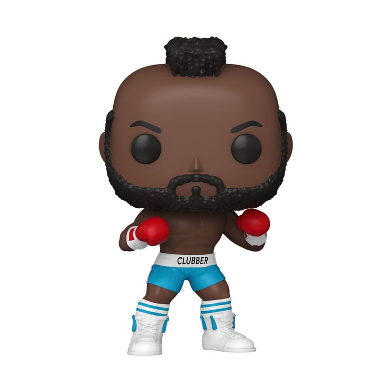 Figurine Funko Pop Clubber Lang de Rocky Balboa, vue de face dans sa boîte-fenêtre