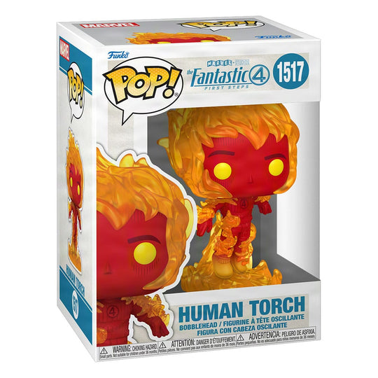 Boîte-fenêtre de la figurine Funko POP! Human Torch Marvel