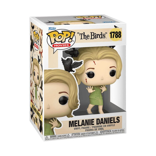 Boîte-fenêtre collector de la figurine Funko POP! Melanie Daniels, idéale pour l'exposition.