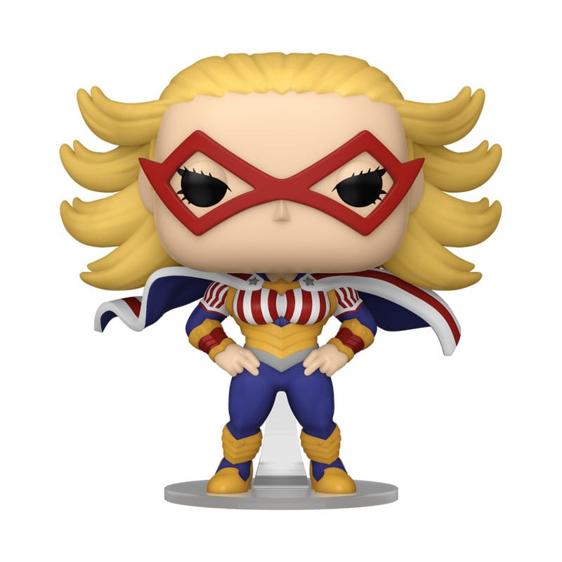 Figurine Funko POP! My Hero Academia Star and Stripe en vinyle, vue de face dans sa boîte-fenêtre.