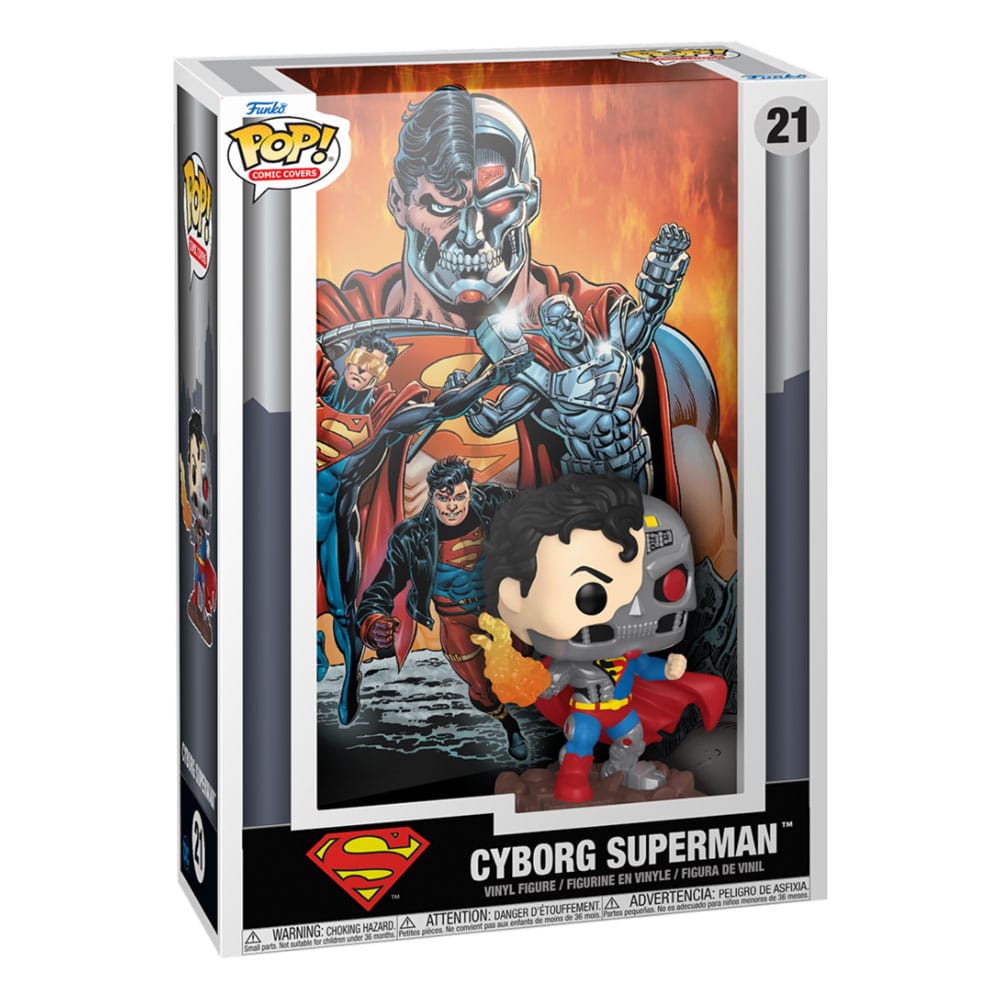 Boîte-fenêtre de la figurine Funko POP! Comic Cover Cyborg Superman DC Comics
