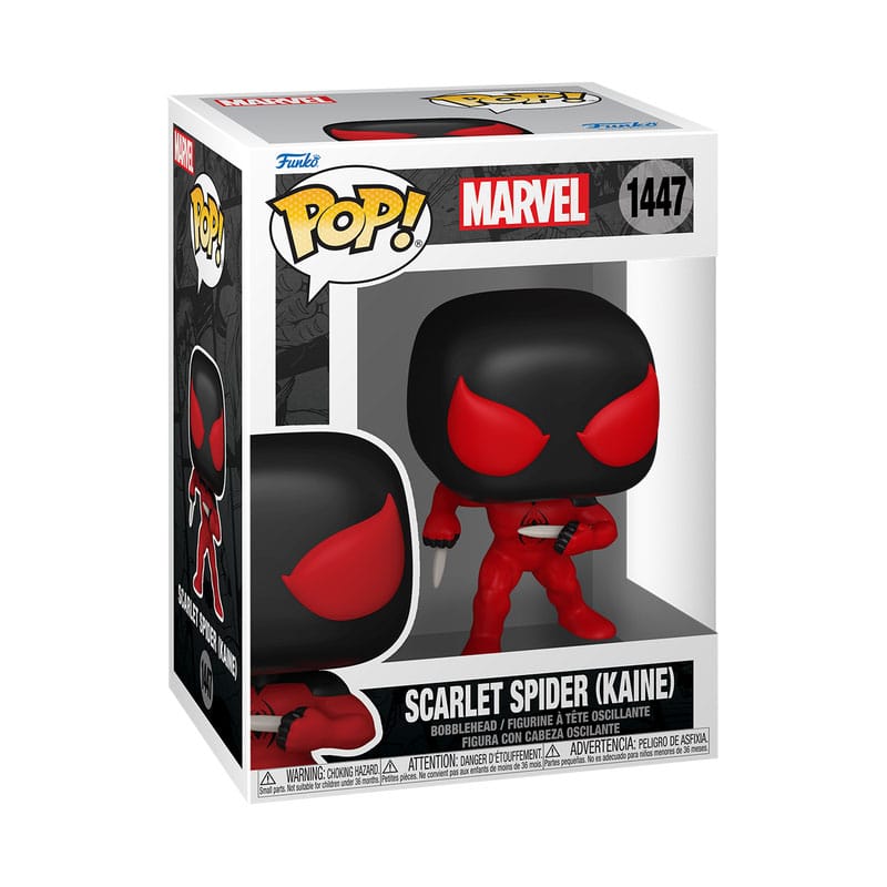Détail de la figurine Funko POP! Kaine Parker Scarlet Spider Marvel