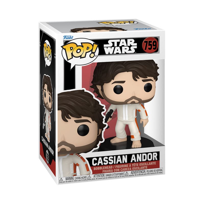 Boîte-fenêtre de la figurine Funko POP! Star Wars Andor Cassian Andor