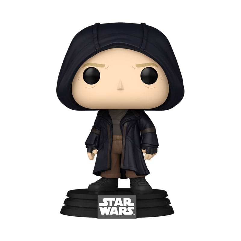 Figurine Funko POP! Luthen Rael Star Wars Andor en vinyle, vue de face dans sa boîte-fenêtre.