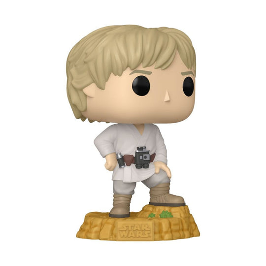 Figurine Funko POP! Star Wars Luke Skywalker BS en vinyle, vue de face, sur fond blanc.