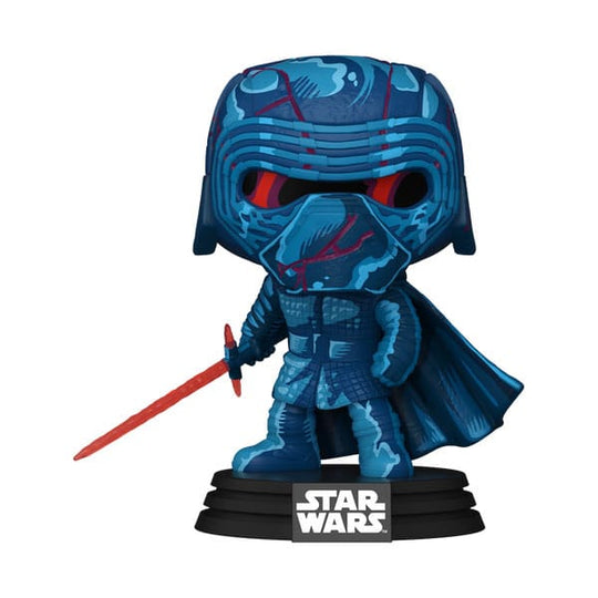Figurine Funko POP! Kylo Ren (Rétro) Star Wars en vinyle, vue de face dans sa boîte-fenêtre.