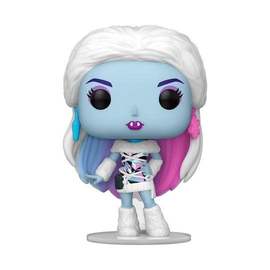 Figurine Funko POP! Monster High Abbey Bominable en vinyle, vue de face dans sa boîte-fenêtre.
