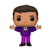 Figurine Funko POP! Rocks Juan Gabriel en tenue violette, vue de face.