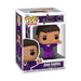 Boîte-fenêtre de la figurine Funko POP! Juan Gabriel Purple Outfit, avec figurine visible.
