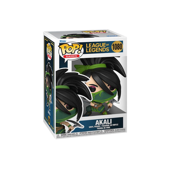 Boîte-fenêtre de la figurine Funko POP Akali LoL, vue de face