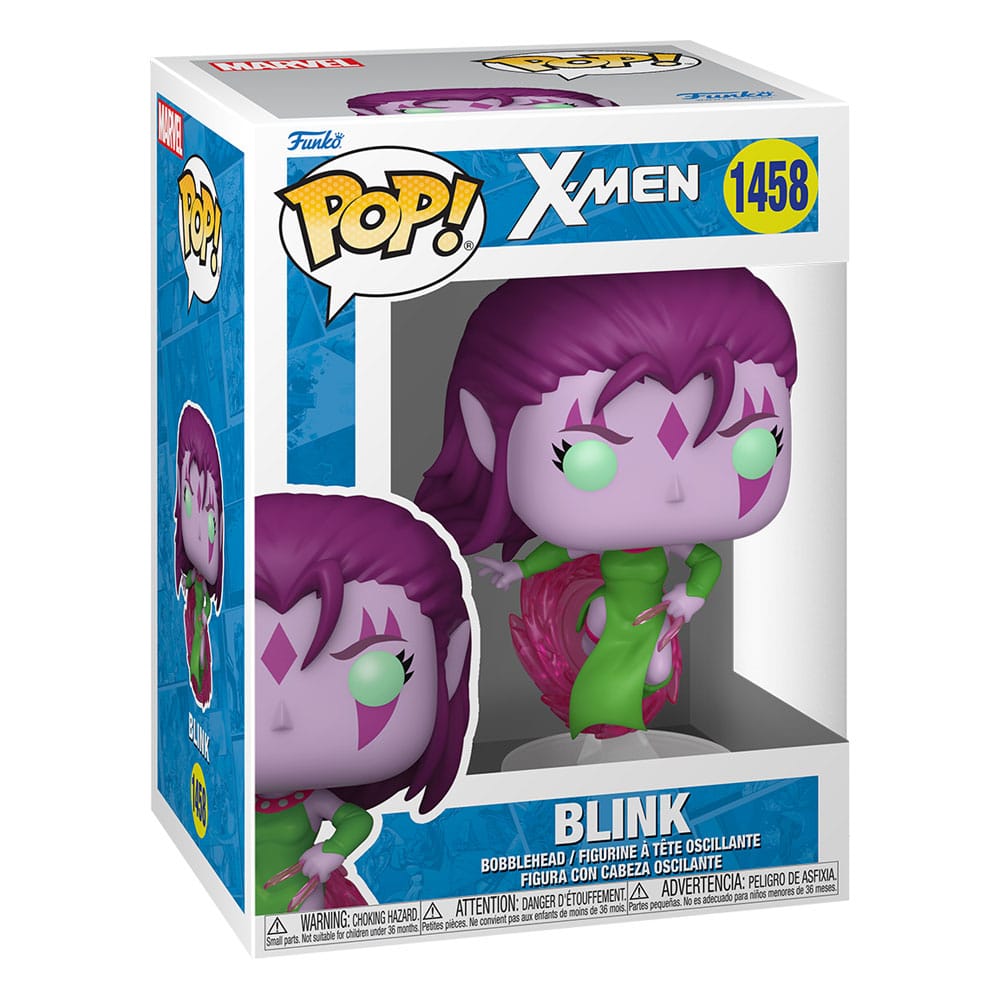 Figurine Funko POP! Blink X-Men Marvel dans sa boîte-fenêtre, prête à être exposée