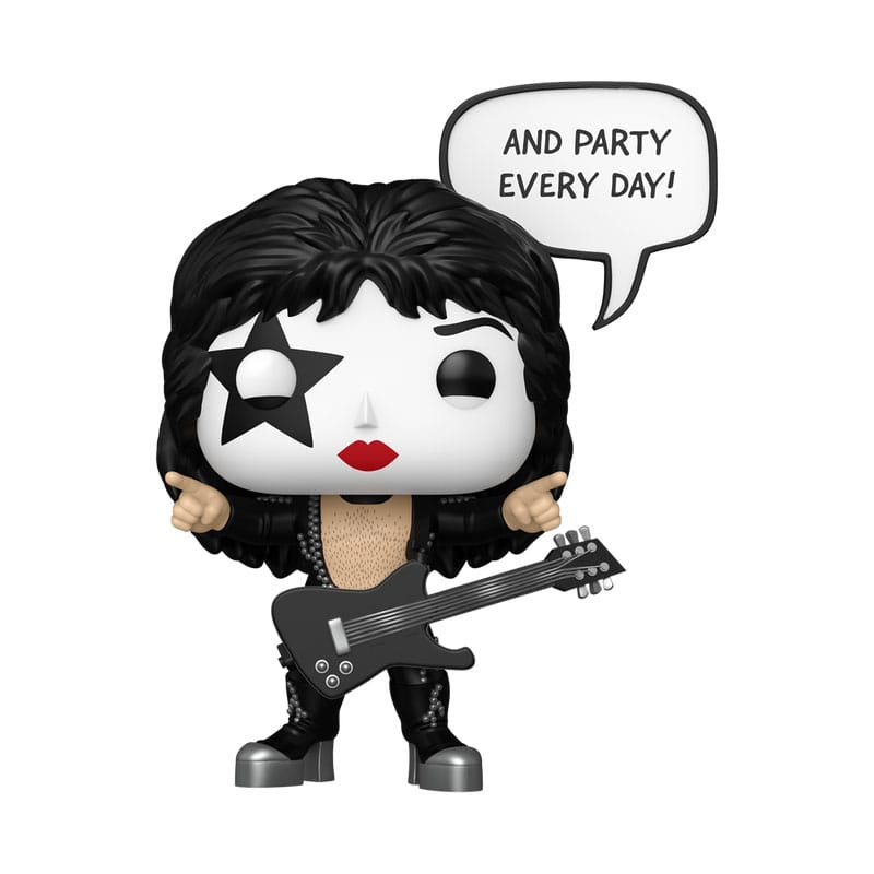 Figurine Funko POP! KISS The Starchild (R&R All Night) vue de face, avec sa guitare
