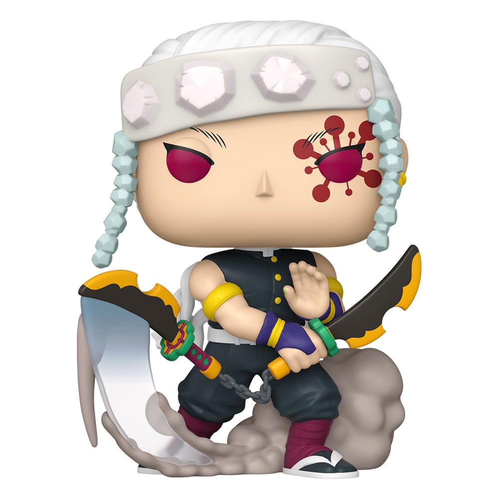 Figurine Funko POP! Jumbo Tengen Uzui 25cm Demon Slayer en vue frontale détaillée