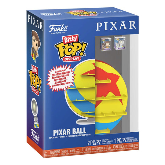 Présentoir Funko Bitty POP! Pixar avec Luxo et Woody sur la balle, vue d'ensemble du pack