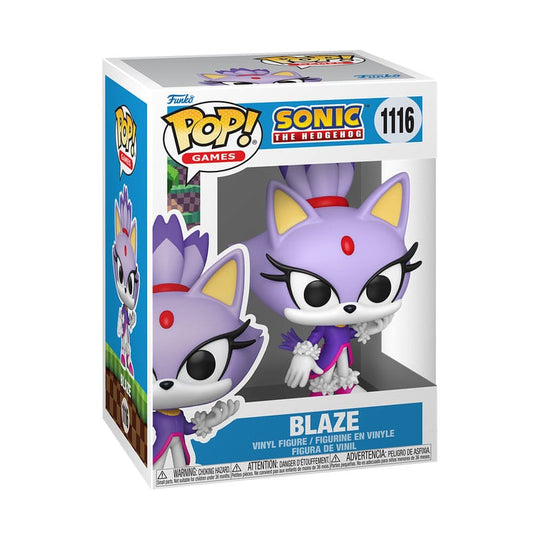 Boîte-fenêtre de la figurine Funko POP! Blaze the Cat Sonic the Hedgehog