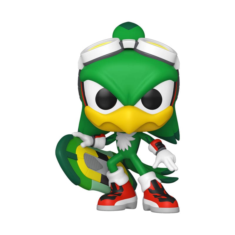 Figurine Funko POP! Jet the Hawk de Sonic the Hedgehog avec son hoverboard, vue de face.