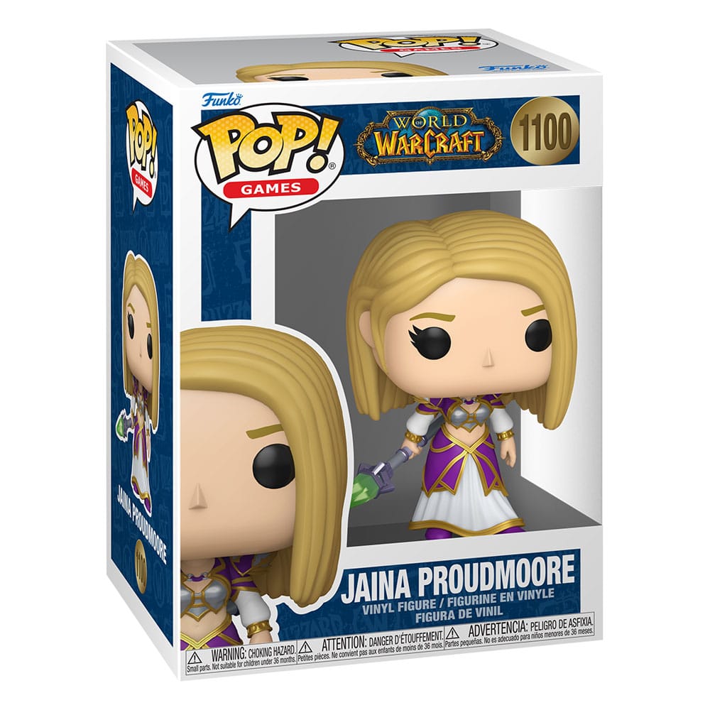 Détail de la figurine Funko POP Jaina Proudmoore de WoW, vue de face