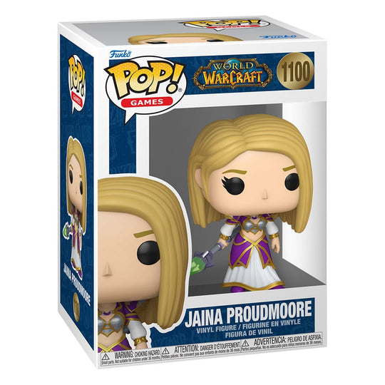 Détail de la figurine Funko POP Jaina Proudmoore de WoW, vue de face