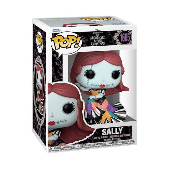 Figurine Funko POP! Sally Couture L'Étrange Noël de Monsieur Jack dans sa boîte-fenêtre, vue détaillée.