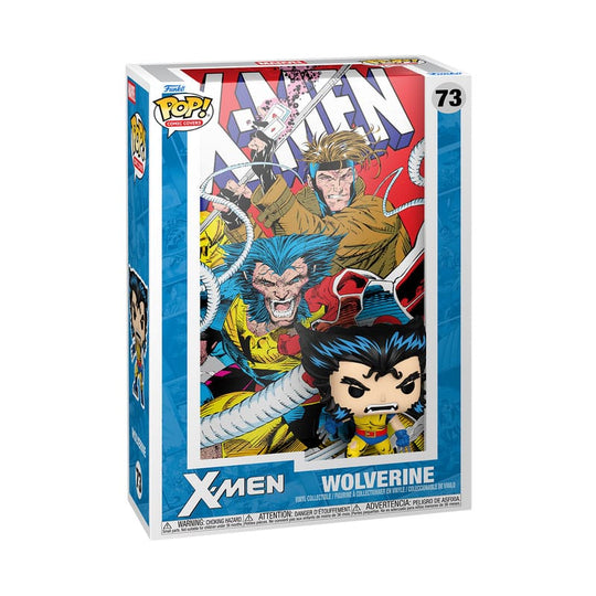 Détail de la figurine Funko POP! X-Men #4 Comic Cover avec son fond illustré