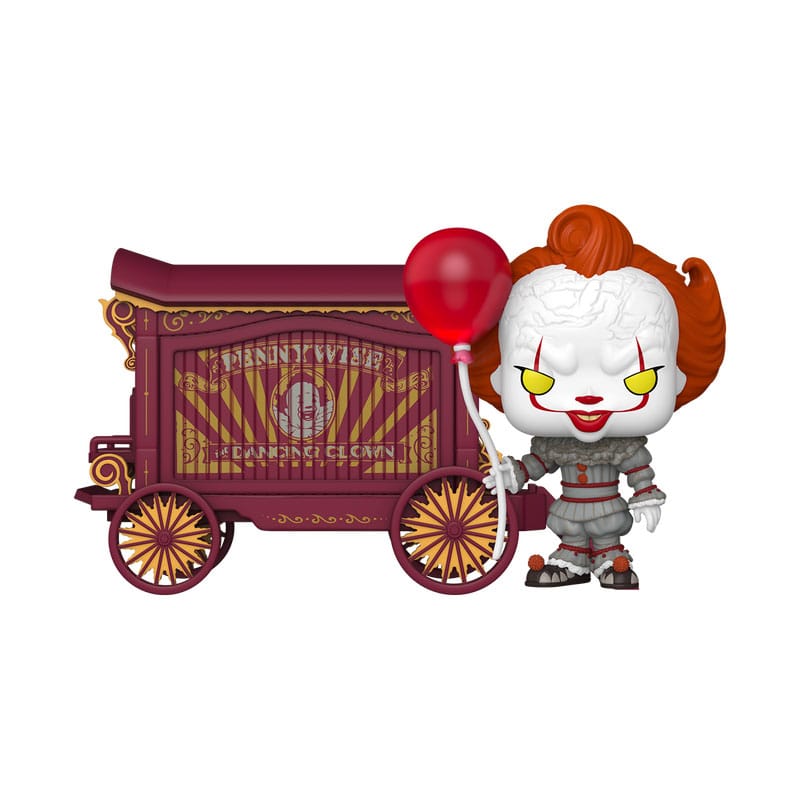 Figurine Funko POP! Town Pennywise et son wagon de papier, vue de face